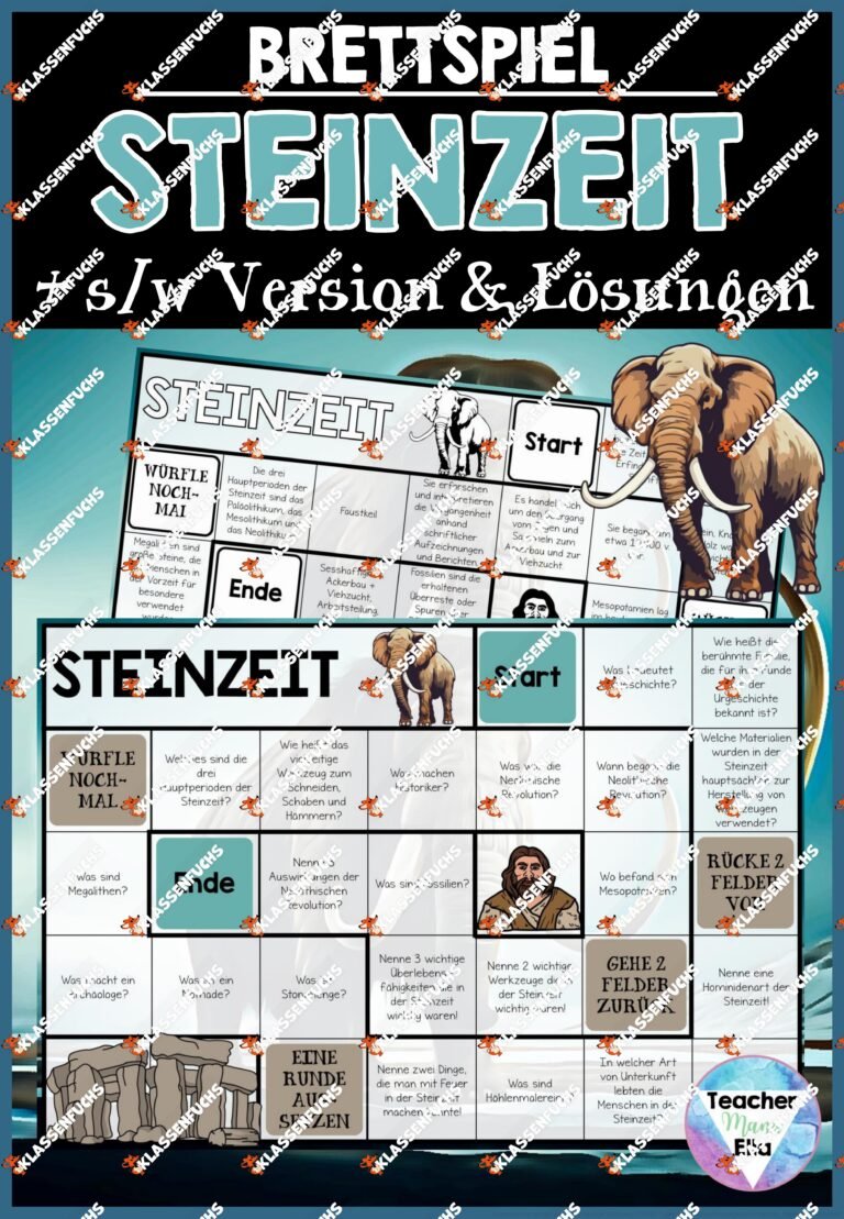 Steinzeit Brettspiel – Urgeschichte Brain Break